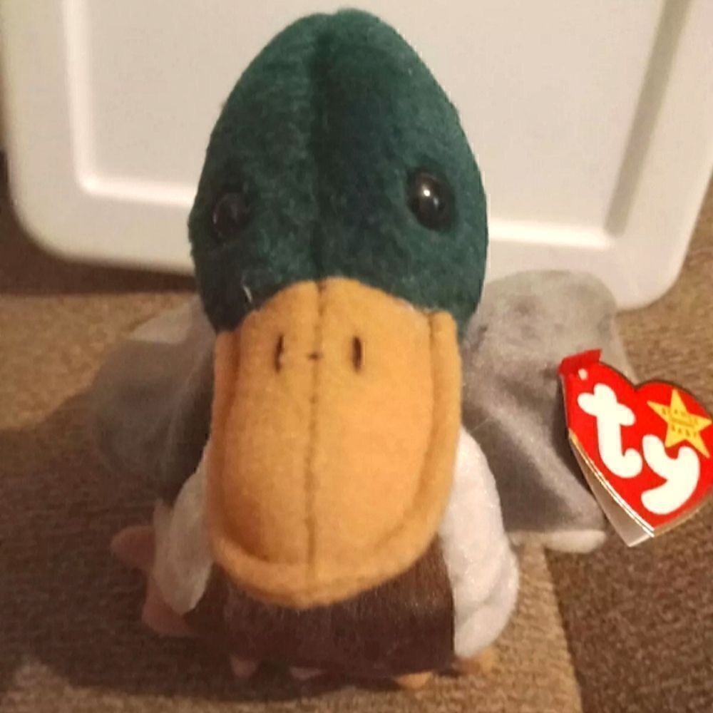 Ty Beanie Baby Jake The Mallard Drake Duck, 1997 Retired, NWOT